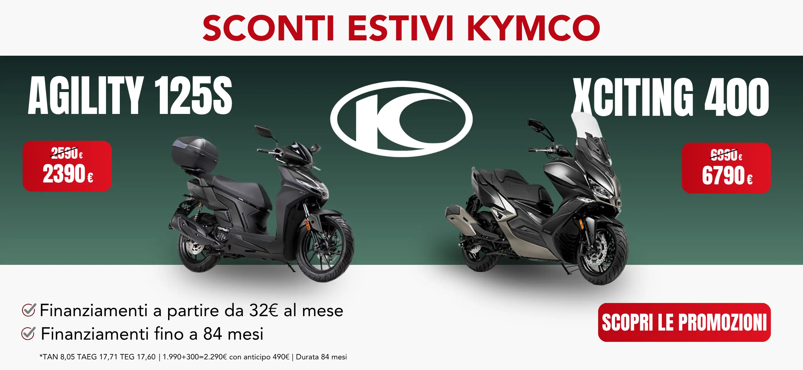 Sconti estivi Kymco