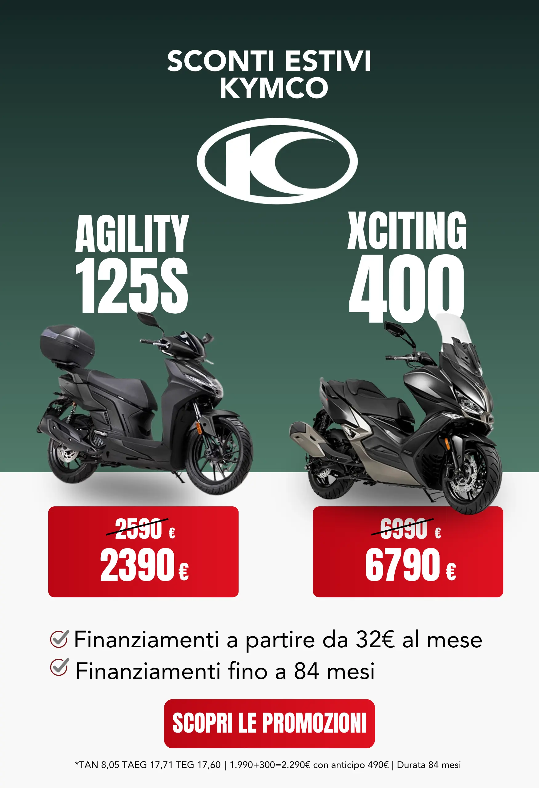 Sconti estivi Kymco